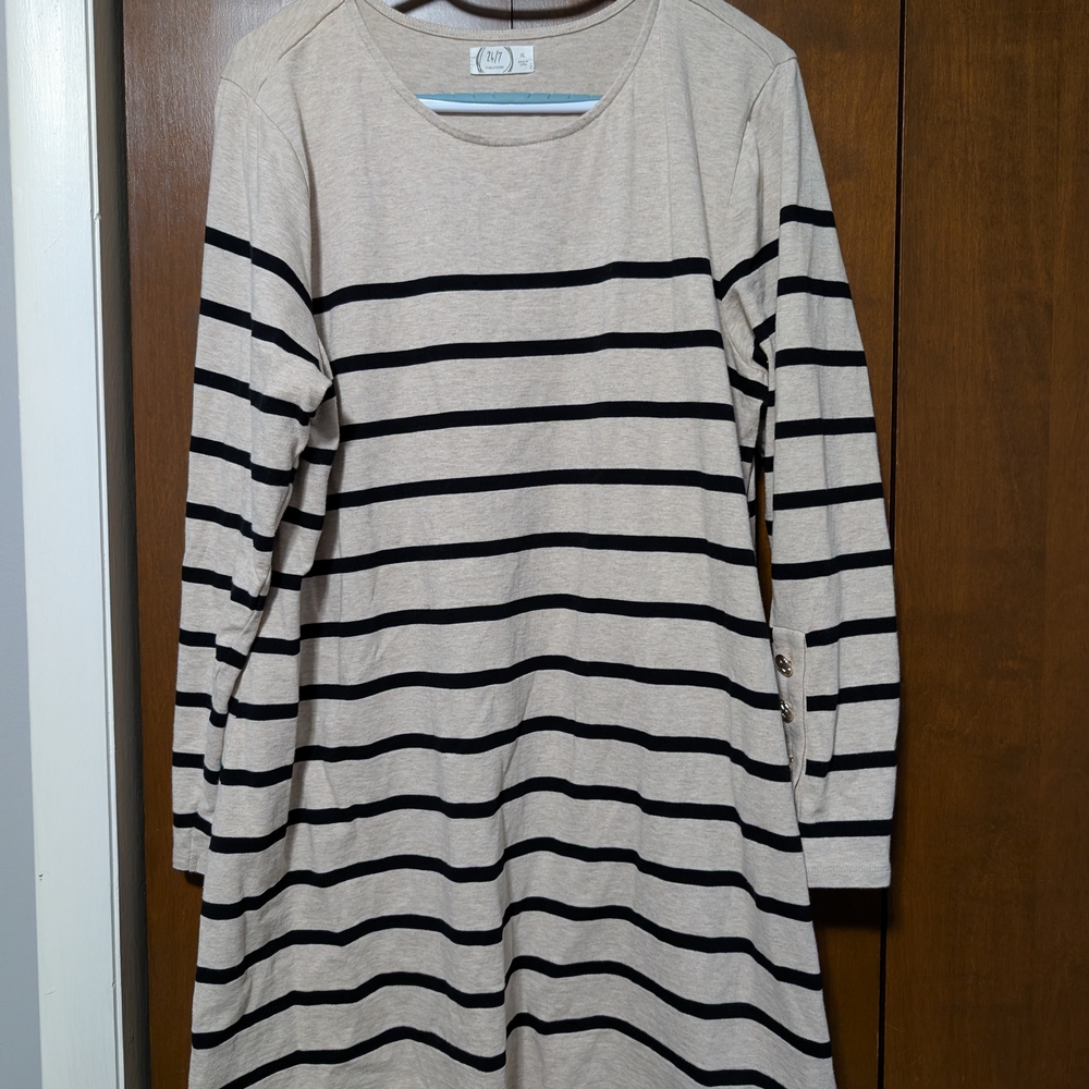 Striped Long Sleeve Dress